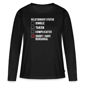 Actress Drama Broadway Musical Theater - Women's Premium Organic Long Sleeve Shirt - black - Front - Julia (174cm)