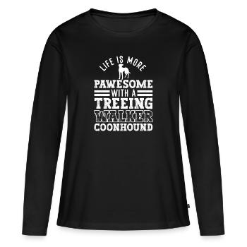 Arboriculture Walker Coonhound - T-shirt manches longues Premium bio Femme - noir - Devant - Julia (174cm)