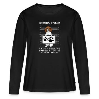Arboriculture Walker Coonhound - T-shirt manches longues Premium bio Femme - noir - Devant - Julia (174cm)