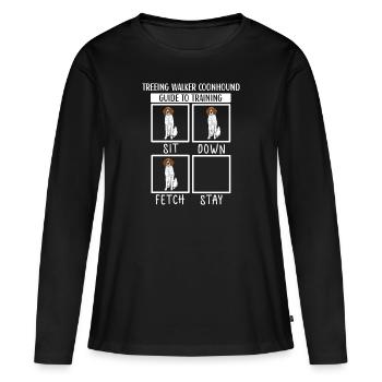 Arboriculture Walker Coonhound - T-shirt manches longues Premium bio Femme - noir - Devant - Julia (174cm)