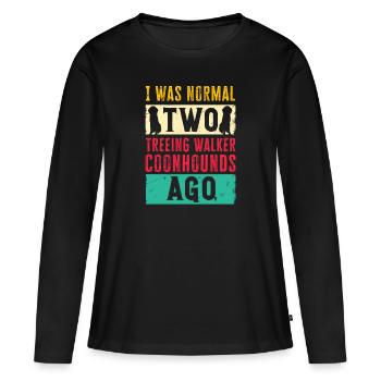 Arboriculture Walker Coonhound - T-shirt manches longues Premium bio Femme - noir - Devant - Julia (174cm)