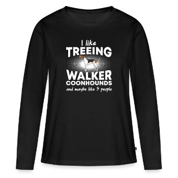 Arboriculture Walker Coonhound - T-shirt manches longues Premium bio Femme - noir - Devant - Julia (174cm)