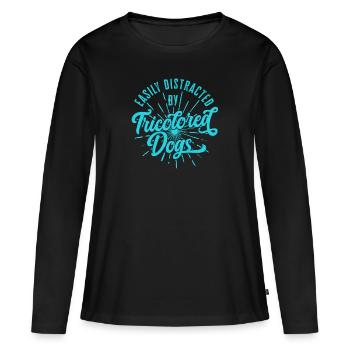 Arboriculture Walker Coonhound - T-shirt manches longues Premium bio Femme - noir - Devant - Julia (174cm)