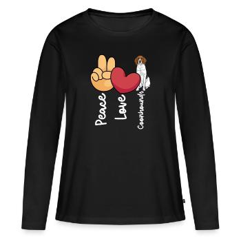 Arboriculture Walker Coonhound - T-shirt manches longues Premium bio Femme - noir - Devant - Julia (174cm)
