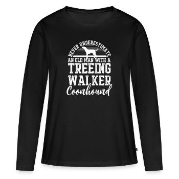 Arboriculture Walker Coonhound - T-shirt manches longues Premium bio Femme - noir - Devant - Julia (174cm)