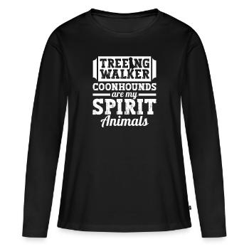 Arboriculture Walker Coonhound - T-shirt manches longues Premium bio Femme - noir - Devant - Julia (174cm)