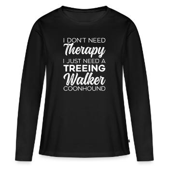 Arboriculture Walker Coonhound - T-shirt manches longues Premium bio Femme - noir - Devant - Julia (174cm)