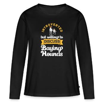 Arboriculture Walker Coonhound - T-shirt manches longues Premium bio Femme - noir - Devant - Julia (174cm)