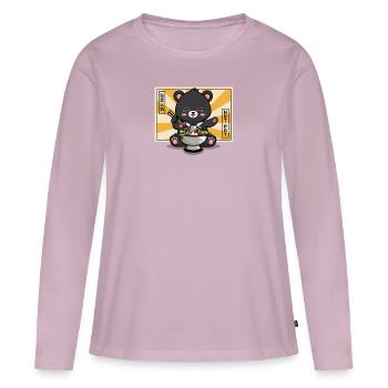 Taiwan - T-shirt manches longues Premium bio Femme - rose poudré - Devant - Julia (174cm)