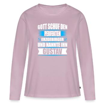 Erzgebirge Mann Namen Sachsen Gustav - Frauen Premium Bio Langarmshirt - Altrosa - Vorne - Julia (174cm)
