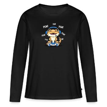 Bearded Dragon - Women's Premium Organic Long Sleeve Shirt - black - Front - Julia (174cm)