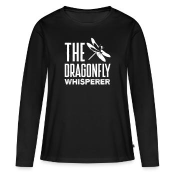Libellen Libellen Entomologie Die Libelle - Frauen Premium Bio Langarmshirt - Schwarz - Vorne - Julia (174cm)