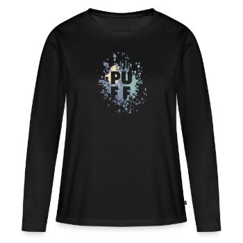Des éclaboussures de peinture - T-shirt manches longues Premium bio Femme - noir - Devant - Julia (174cm)