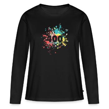 Status Mood Restful 400 Bad Request Color Splash - Women's Premium Organic Long Sleeve Shirt - black - Front - Julia (174cm)