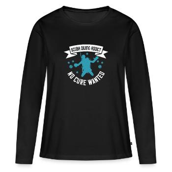 Scuba Diving Addict No Cure Wanted - T-shirt manches longues Premium bio Femme - noir - Devant - Julia (174cm)