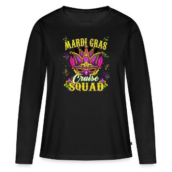 Festival du Mardi Gras - Croisière Mardi Gras - T-shirt manches longues Premium bio Femme - noir - Devant - Julia (174cm)