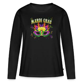 Mardi Gras - Simple Mardi Gras Costume - T-shirt manches longues Premium bio Femme - noir - Devant - Julia (174cm)