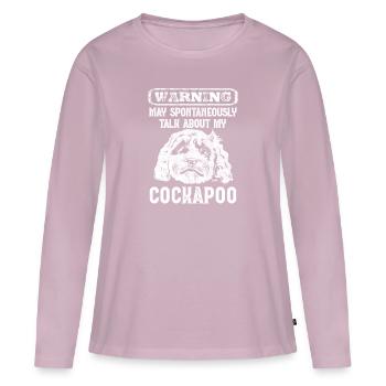 Cockapoo Dog - Women's Premium Organic Long Sleeve Shirt - dusky pink - Front - Julia (174cm)
