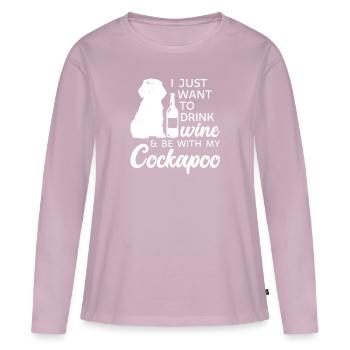 Cockapoo Dog - Women's Premium Organic Long Sleeve Shirt - dusky pink - Front - Julia (174cm)