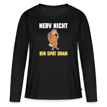Nerv Nicht Bin Am Backen - Frauen Premium Bio Langarmshirt - Schwarz - Vorne - Julia (174cm)