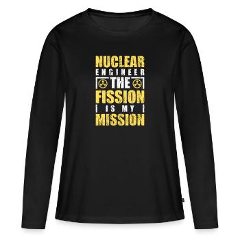 Kernenergie Strahlung Atomkraft Ingenieur - Frauen Premium Bio Langarmshirt - Schwarz - Vorne - Julia (174cm)