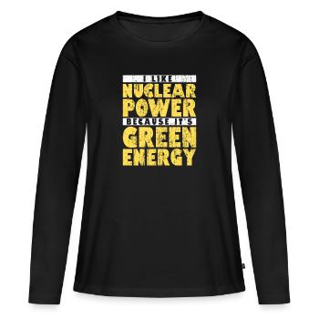 Kernenergie Strahlung Atomkraft Ingenieur - Frauen Premium Bio Langarmshirt - Schwarz - Vorne - Julia (174cm)