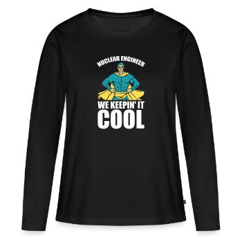 Kernenergie Strahlung Atomkraft Ingenieur - Frauen Premium Bio Langarmshirt - Schwarz - Vorne - Julia (174cm)