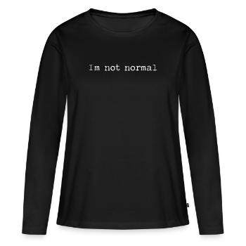 Je ne suis pas un sarcastique normal - T-shirt manches longues Premium bio Femme - noir - Devant - Julia (174cm)