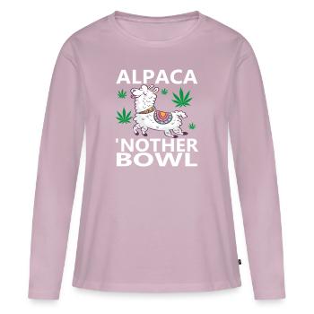 Alpaca Nother Bowl Funny Marijuana - Frauen Premium Bio Langarmshirt - Altrosa - Vorne - Julia (174cm)