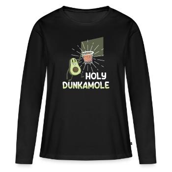 Holy Dunkamole Basketball Streetball Avocat - T-shirt manches longues Premium bio Femme - noir - Devant - Julia (174cm)