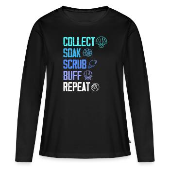 collecter tremper le gommage répéter Conception - T-shirt manches longues Premium bio Femme - noir - Devant - Julia (174cm)
