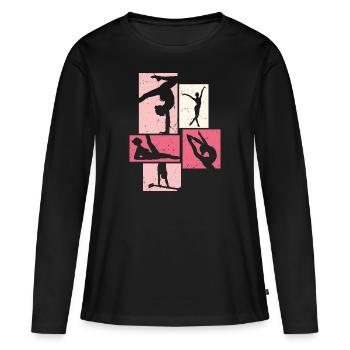 Gymnastique | Gymnastique Gymnastique Filles Femmes - T-shirt manches longues Premium bio Femme - noir - Devant - Julia (174cm)