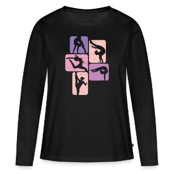 Gymnastique | Gymnastique Gymnastique Filles Femmes - T-shirt manches longues Premium bio Femme - noir - Devant - Julia (174cm)