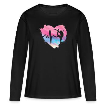 Gymnastique | Gymnastique Gymnastique Filles Femmes - T-shirt manches longues Premium bio Femme - noir - Devant - Julia (174cm)