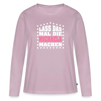Lass das mal die MICHAELA machen Vornamen Spruch - Frauen Premium Bio Langarmshirt - Altrosa - Vorne - Julia (174cm)