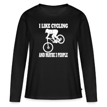 Cyclists Cyclists Cyclists Cycling Cycling - Women's Premium Organic Long Sleeve Shirt - black - Front - Julia (174cm)