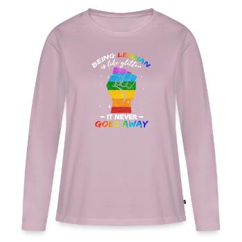 Funny Lesbian Pride Month - Women's Premium Organic Long Sleeve Shirt - dusky pink - Front - Julia (174cm)