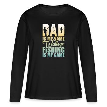 Zander Pike Fishing Anglers - Women's Premium Organic Long Sleeve Shirt - black - Front - Julia (174cm)