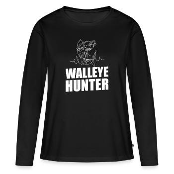 Zander Pike Fishing Anglers - Women's Premium Organic Long Sleeve Shirt - black - Front - Julia (174cm)