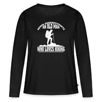 Randonnée Randonnée Randonnée Randonnée Randonnée Randonneur en montagne - T-shirt manches longues Premium bio Femme - noir - Devant - Julia (174cm)