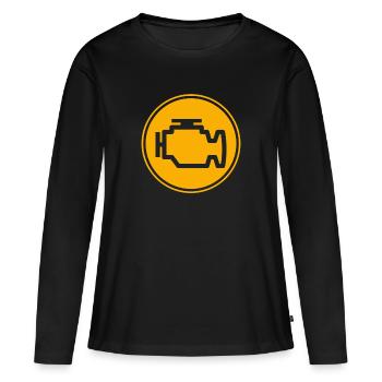 Vérifier le voyant du moteur Autotuning - T-shirt manches longues Premium bio Femme - noir - Devant - Julia (174cm)