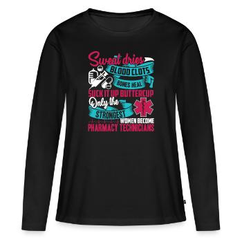 Pharmacy Technician Women Pharmacy Technician - Women's Premium Organic Long Sleeve Shirt - black - Front - Julia (174cm)