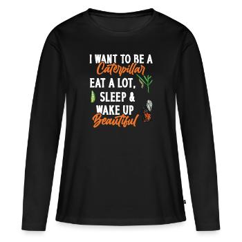 Monarque papillon monarque américain papillon monarque - T-shirt manches longues Premium bio Femme - noir - Devant - Julia (174cm)