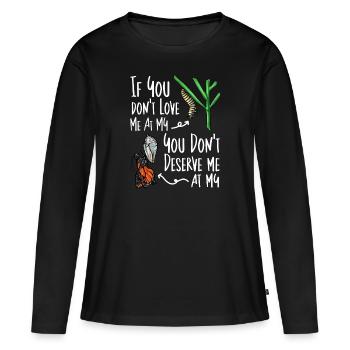 Monarque papillon monarque américain papillon monarque - T-shirt manches longues Premium bio Femme - noir - Devant - Julia (174cm)