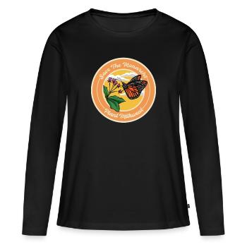 Monarque papillon monarque américain papillon monarque - T-shirt manches longues Premium bio Femme - noir - Devant - Julia (174cm)