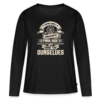 PARK RIDE NOUS FAISONS POUR NOUS-MÊMES - T-shirt manches longues Premium bio Femme - noir - Devant - Julia (174cm)
