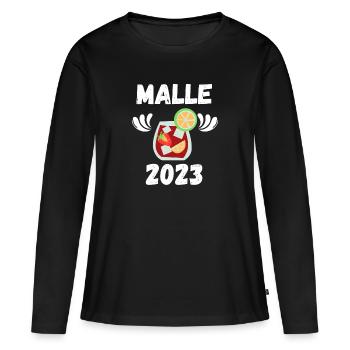 Mallorca Malle Sangria Alcool Fête Vacances Plage - T-shirt manches longues Premium bio Femme - noir - Devant - Julia (174cm)