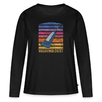 Staubsauger Staubsauger - Frauen Premium Bio Langarmshirt - Schwarz - Vorne - Julia (174cm)