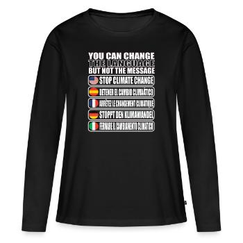 Speichern Sie Die Planetenumgebung - Frauen Premium Bio Langarmshirt - Schwarz - Vorne - Julia (174cm)