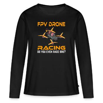FPV Drone Racing - T-shirt manches longues Premium bio Femme - noir - Devant - Julia (174cm)